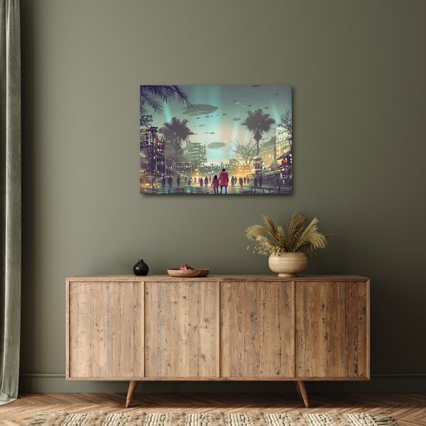 Slika - mesto v prihodnosti (70x50 cm)