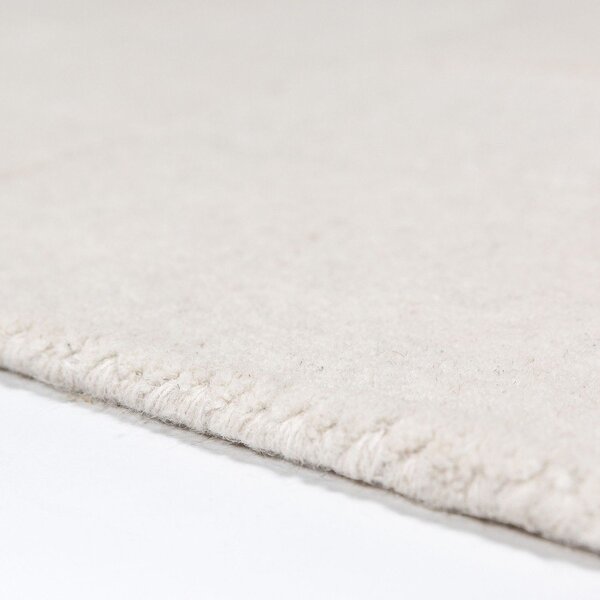 Ručno rađena vunena staza boje slonovače 60x230 cm Checkerboard – Flair Rugs