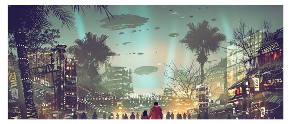 Slika - mesto v prihodnosti (120x50 cm)