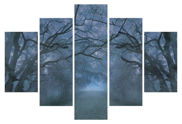 Slika gozda v megli (150x105 cm)