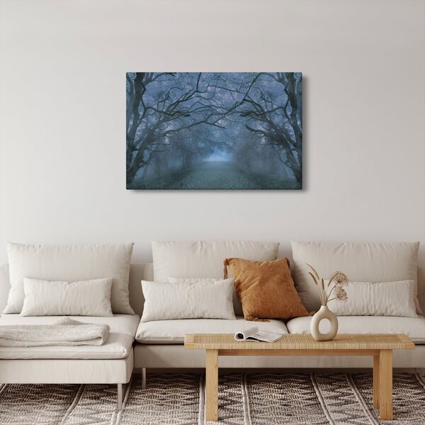 Slika gozda v megli (90x60 cm)