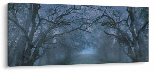 Slika gozda v megli (120x50 cm)