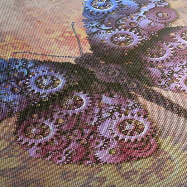 Slika - Steampunk metulj (sa satom) (90x30 cm)