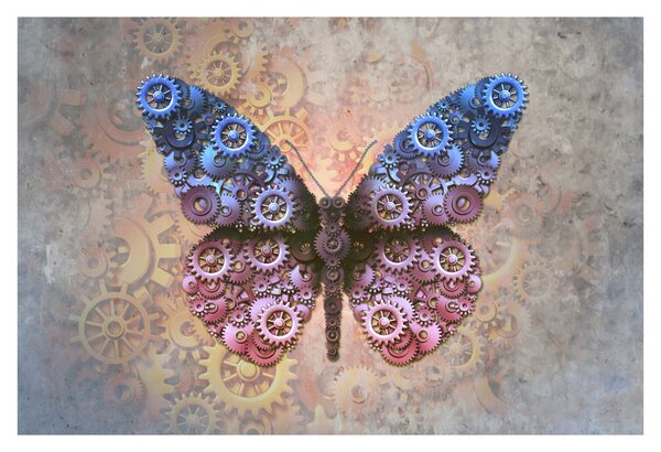 Slika - Steampunk metulj (90x60 cm)