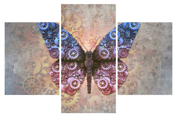 Slika - Steampunk metulj (90x60 cm)