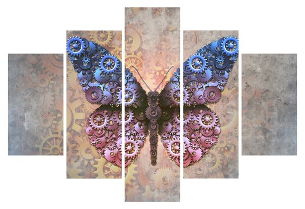 Slika - Steampunk metulj (150x105 cm)