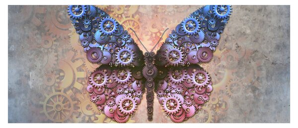 Slika - Steampunk metulj (120x50 cm)
