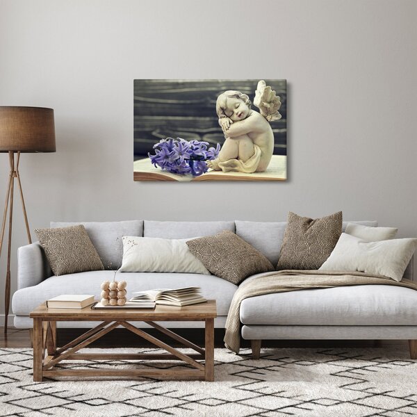 Slika angela z rožo (90x60 cm)