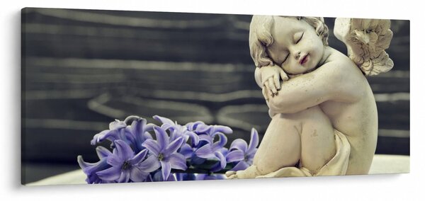 Slika angela z rožo (120x50 cm)