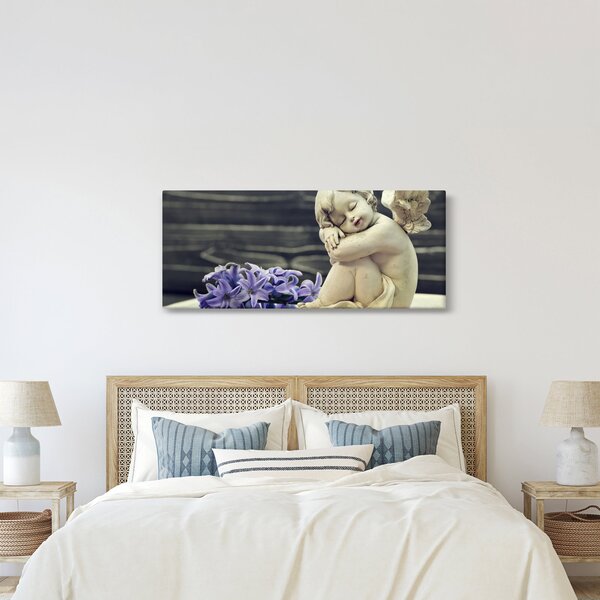 Slika angela z rožo (120x50 cm)