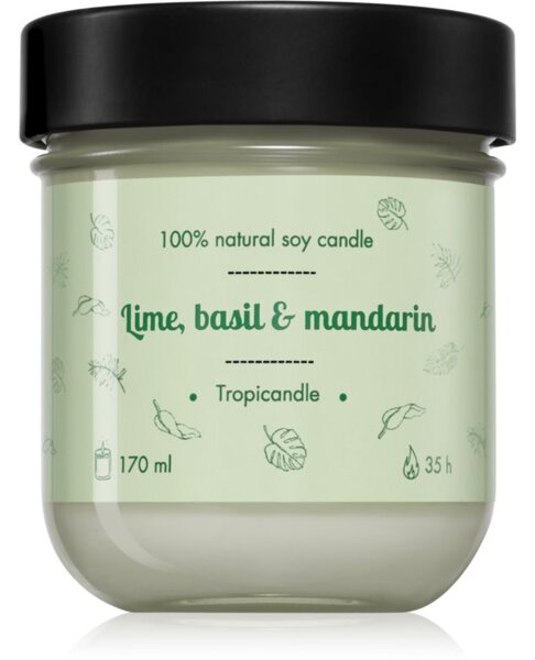 Tropicandle Lime, Basil & Mandarin mirisna svijeća 170 ml