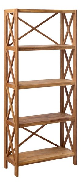 Regal od punog hrasta u prirodnoj boji 70x161 cm X-Shelf – Unique Furniture