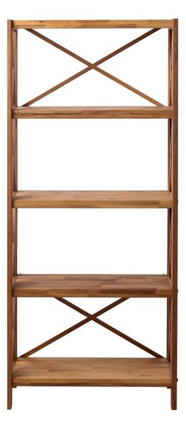 Regal od punog hrasta u prirodnoj boji 70x161 cm X-Shelf – Unique Furniture