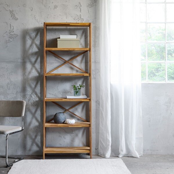 Regal od punog hrasta u prirodnoj boji 70x198 cm X-Shelf – Unique Furniture