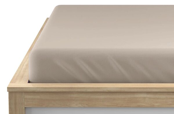 Jersey plahta cappuccino 90 x 200 cm