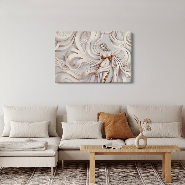Podoba boginje s cvetličnim motivom (90x60 cm)