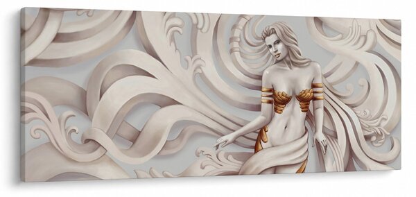 Podoba boginje s cvetličnim motivom (120x50 cm)