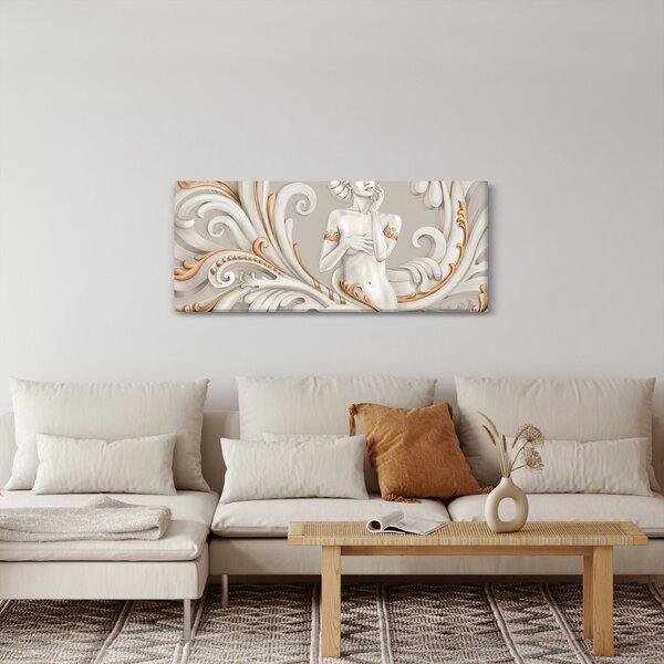 Podoba boginje v okrasnem ozadju (120x50 cm)