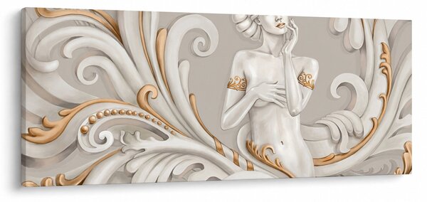 Podoba boginje v okrasnem ozadju (120x50 cm)