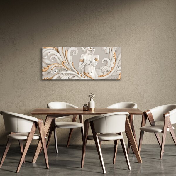 Podoba boginje v okrasnem ozadju (120x50 cm)