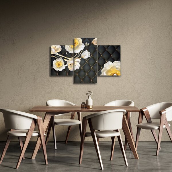 Slika cvetov bele vrtnice (90x60 cm)