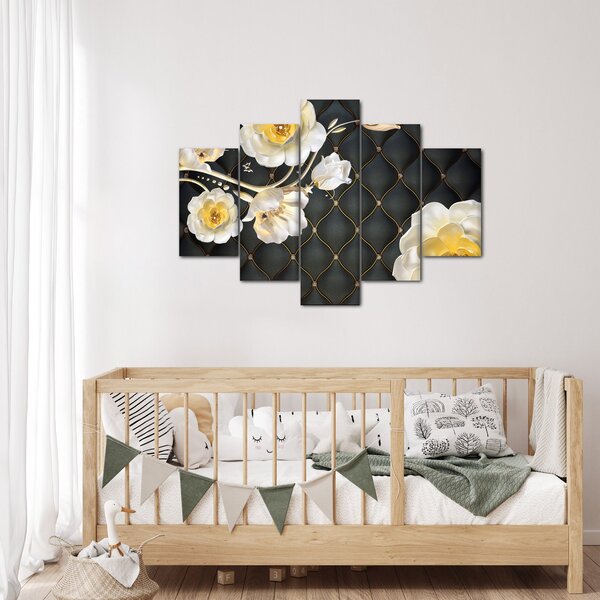 Slika cvetov bele vrtnice (150x105 cm)