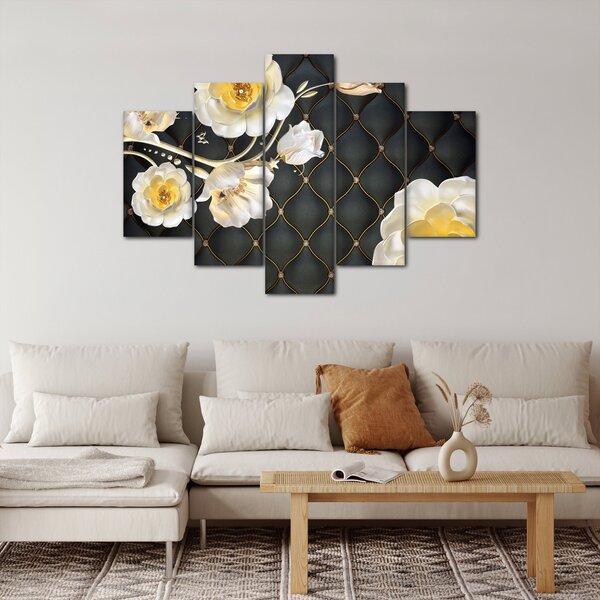 Slika cvetov bele vrtnice (150x105 cm)