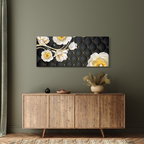 Slika cvetov bele vrtnice (120x50 cm)