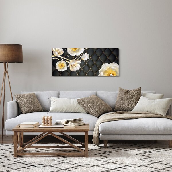 Slika cvetov bele vrtnice (120x50 cm)