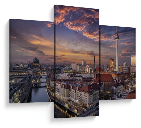 Slika - Sončni zahod nad Berlinom (90x60 cm)