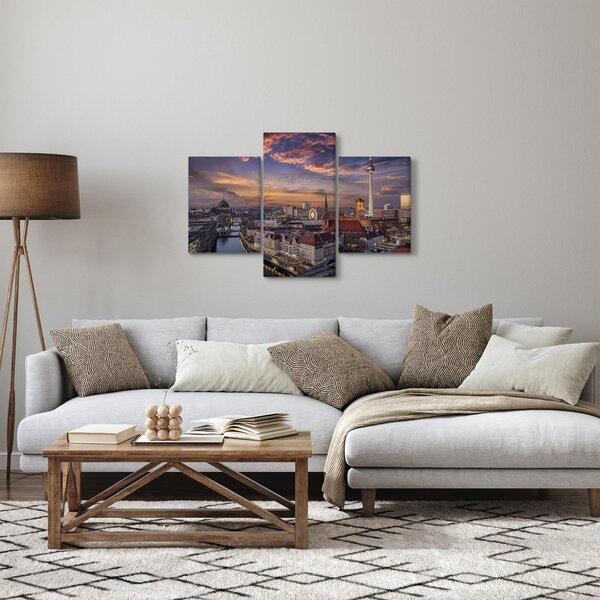 Slika - Sončni zahod nad Berlinom (90x60 cm)
