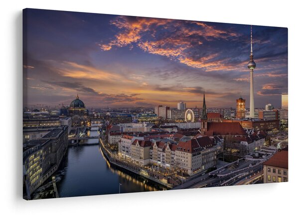 Slika - Sončni zahod nad Berlinom (90x60 cm)