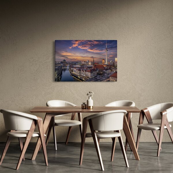 Slika - Sončni zahod nad Berlinom (90x60 cm)