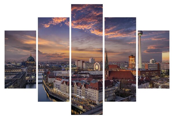 Slika - Sončni zahod nad Berlinom (150x105 cm)