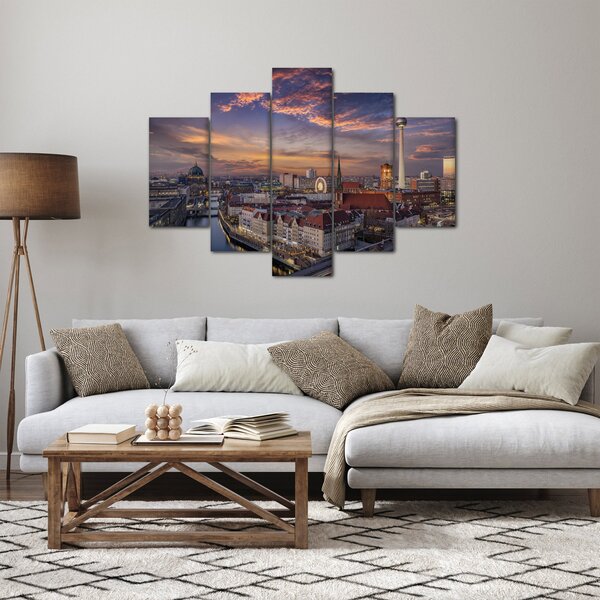 Slika - Sončni zahod nad Berlinom (150x105 cm)