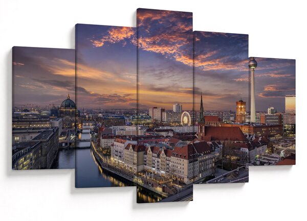 Slika - Sončni zahod nad Berlinom (150x105 cm)