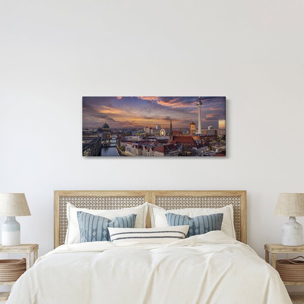 Slika - Sončni zahod nad Berlinom (120x50 cm)