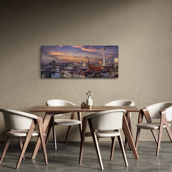Slika - Sončni zahod nad Berlinom (120x50 cm)