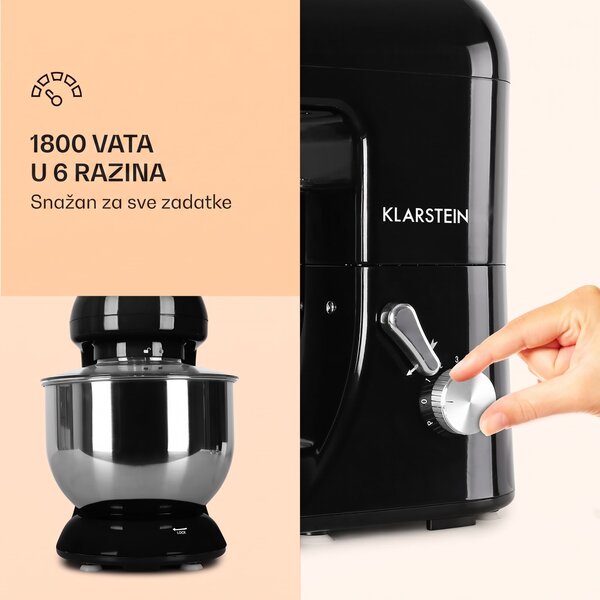 Klarstein Bella 1800W 5L Kuhinjski Robot Crna