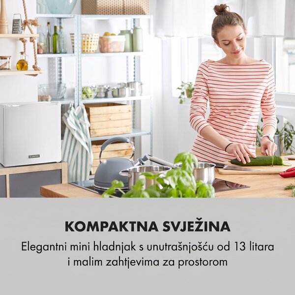 Klarstein Secret Cool, mini hladnjak, mini bar, 13L, energetska klasa G, 0d, bijeli