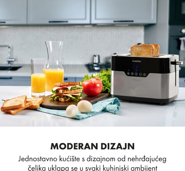 Klarstein Arabica toster, 920W, LED-zaslon osjetljiv na dodir, nehrđajući čelik