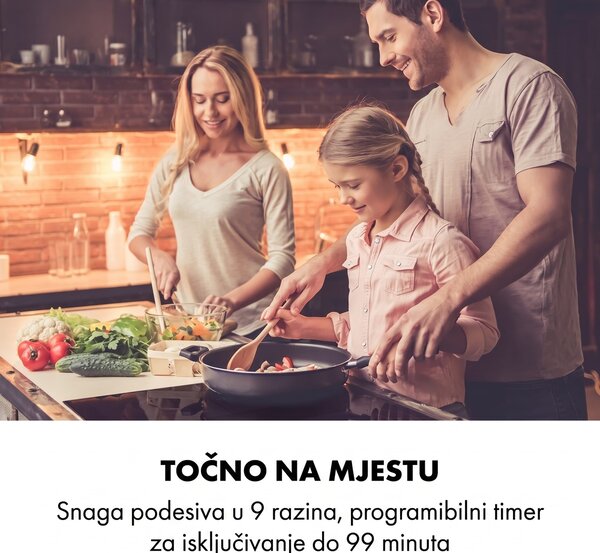 Klarstein Delicatessa 3 Flex, indukcijska ploča za kuhanje, 3 zone, 6600W, staklokeramička, crna boja