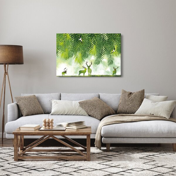 Slika - Jeleni v gozdu (90x60 cm)