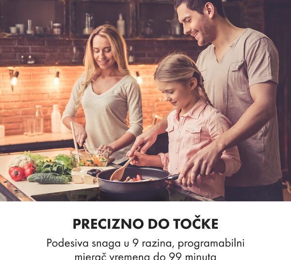 Klarstein Delicatessa 90 Hybrid, ugradbena ploča za kuhanje, indukcija, 5 zona, 7400 W, crna