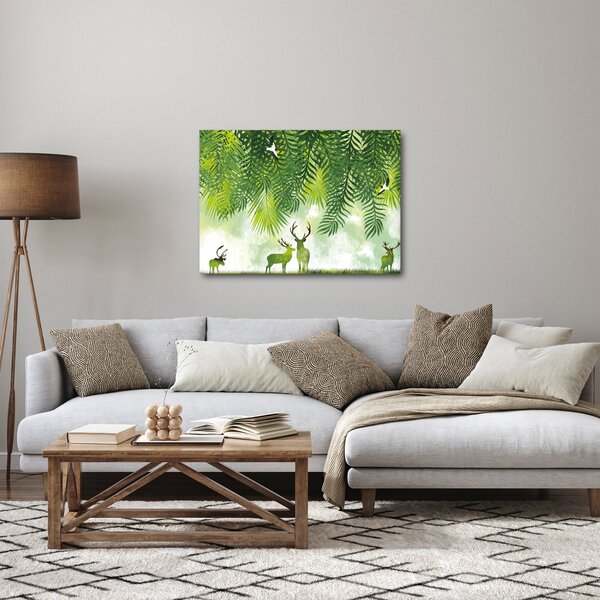 Slika - Jeleni v gozdu (70x50 cm)