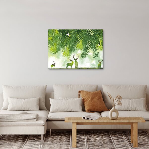 Slika - Jeleni v gozdu (70x50 cm)