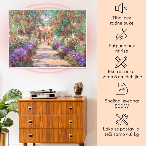 Klarstein Wonderwall Air Art Smart, infracrveni grijač, 80 x 60 cm, 500 W, vrtna staza