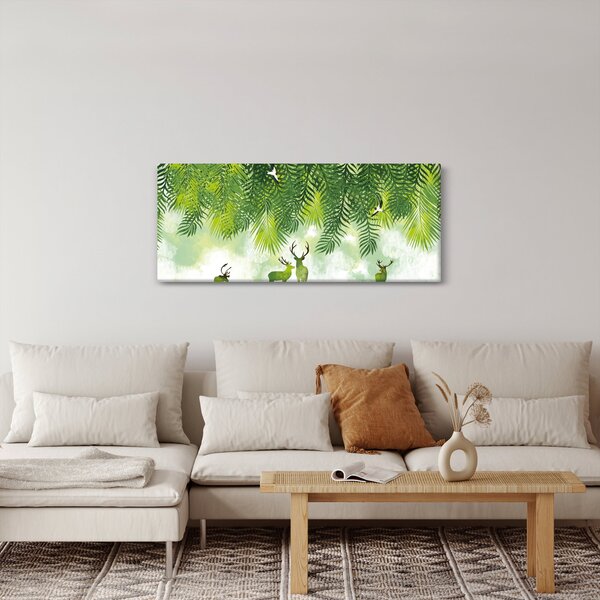Slika - Jeleni v gozdu (120x50 cm)
