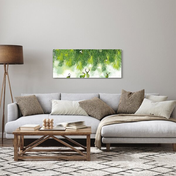 Slika - Jeleni v gozdu (120x50 cm)