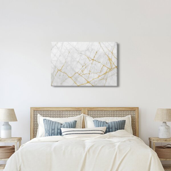 Slika - Marmor iz belega zlata (90x60 cm)